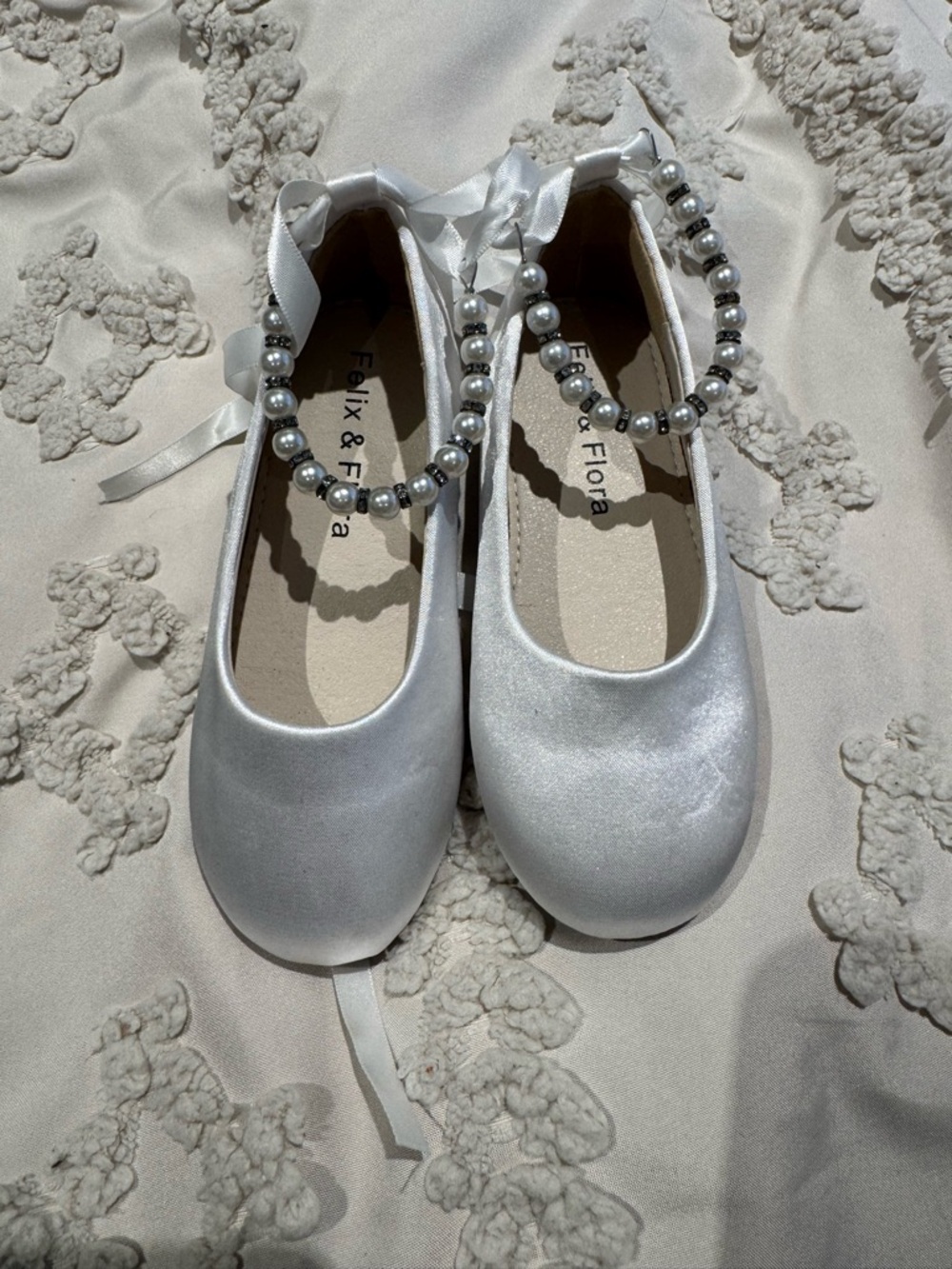 Felix & Flora Silver Pearl Ballet Flats